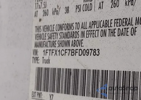 2011 Ford F-150 Xl z USA, uszkodzony, nr VIN 1FTFX1CF7BFD09783